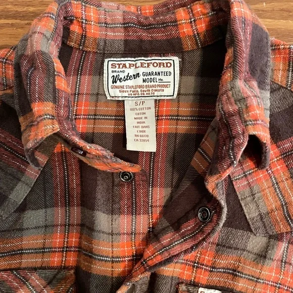 Vintage Stapleford Plaid Flannel Shirt Size S/P - Picture 6 of 7